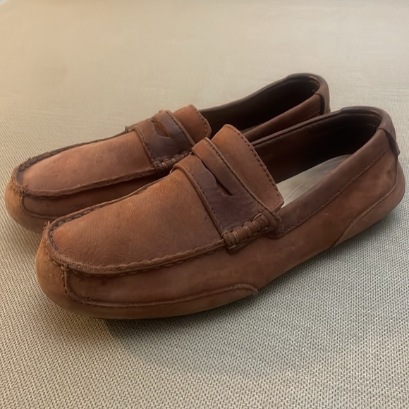 UGG Mens Brown Tan Suede Leather Loafers Size 8 main image 13